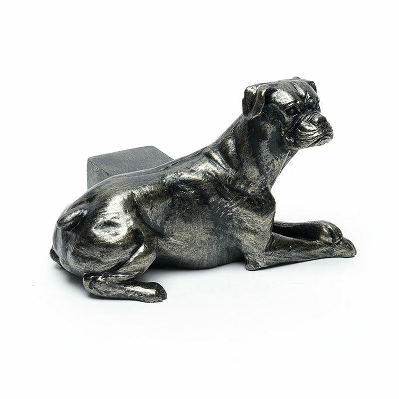 【Potty Feet 鉢置き ボクサー犬】 Bronze Boxer Dog
