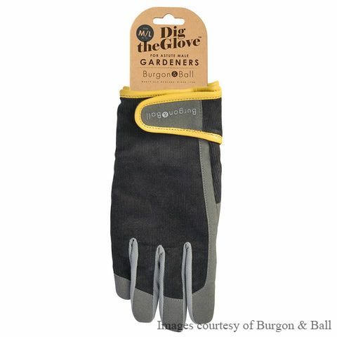 ガーデニンググローブ コーデュロイ 男性用 手袋 バーゴン＆ボール Dig The Glove Slate Corduroy Men's Burgon & Ball