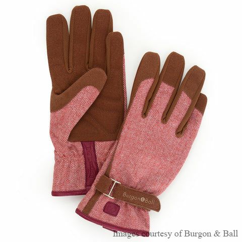 ガーデニンググローブ レッド ツイード 女性用 手袋 バーゴン＆ボール Love The Glove Red Tweed Women's Burgon & Ball