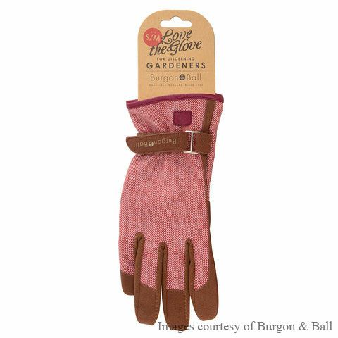 ガーデニンググローブ レッド ツイード 女性用 手袋 バーゴン＆ボール Love The Glove Red Tweed Women's Burgon & Ball