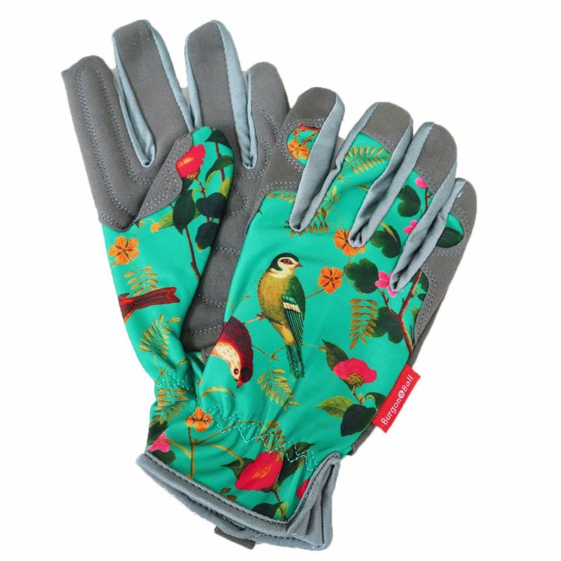 ガーデニンググローブ 植物と鳥 女性用 手袋 バーゴン＆ボール RHS Gloves Flora & Fauna Women's Burgon & Ball